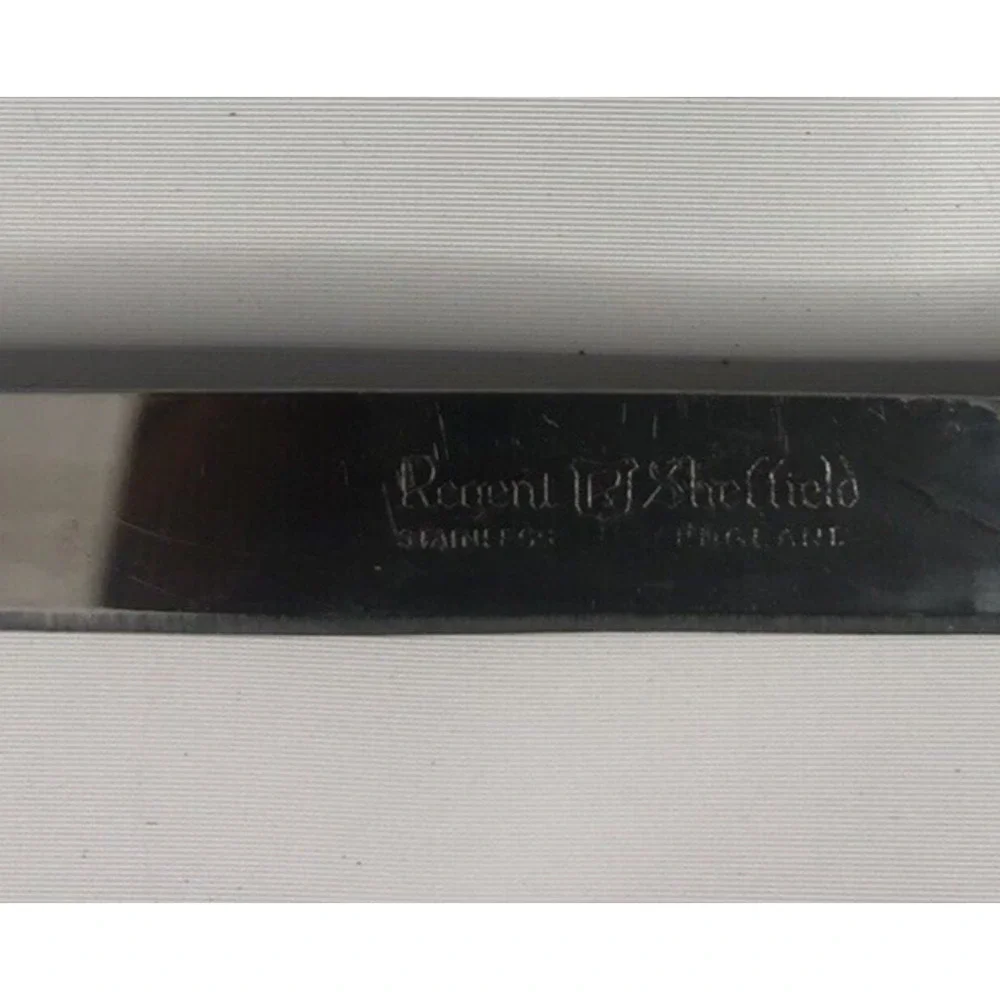 Regent Sheffield English Stainless Steel 19‎ Piece Knife Set Brown Leaf Handles